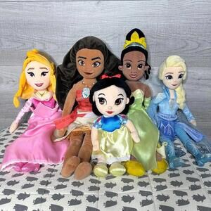 Disney Princess Plush Doll Set - 5 Assorted Characters